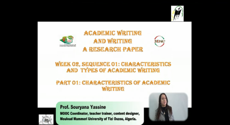 Academic Writing -Week 2 Sequence 1 Part 1