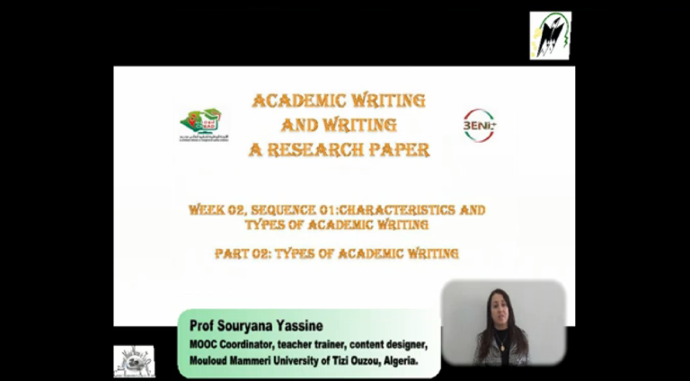 Academic Writing -Week 2 Sequence 1 Part 2